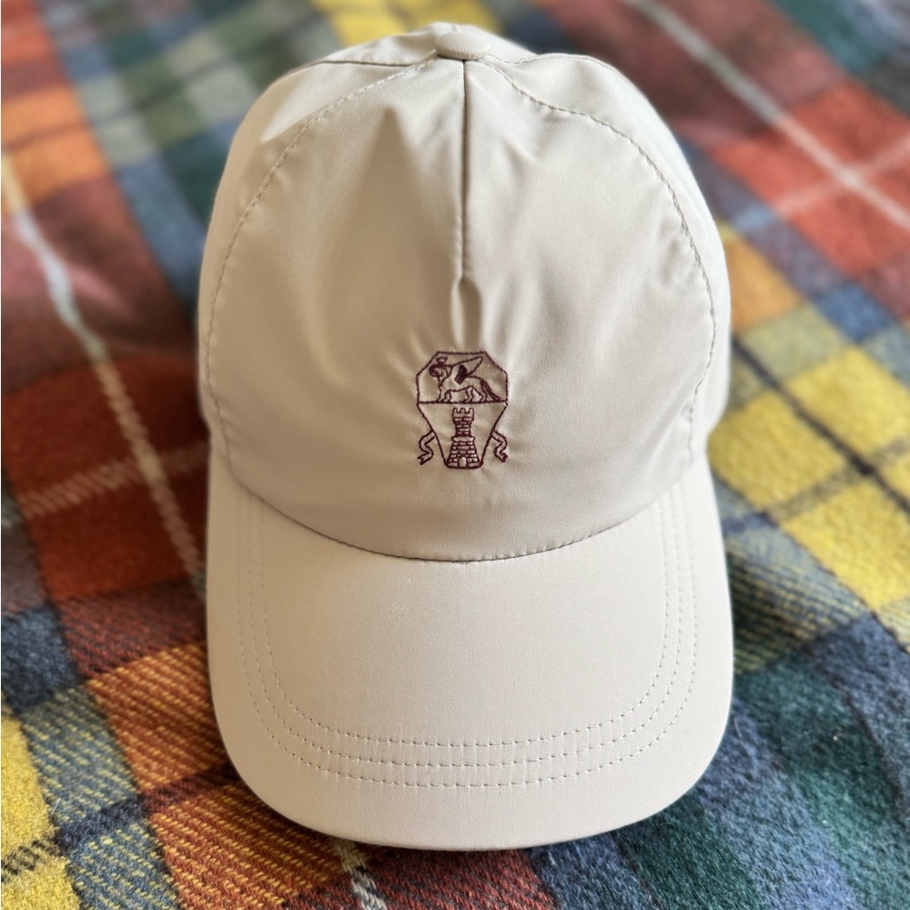 Brunello Cucinelli Beige/Tan Logo embroidered Cap
